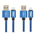 PBG 10FT XL Type-C Charger Cable - Nylon Woven Zebra Pattern 2 Pack